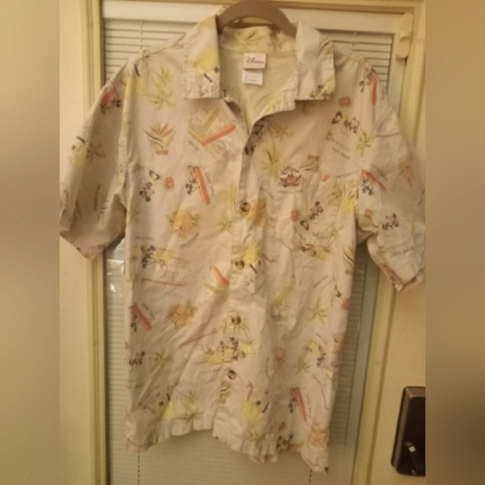 Mens Vintage Disney Hawaiian print shirt Medium